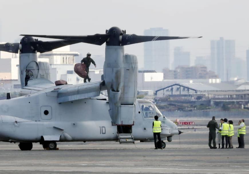 Springboard genopfyldning Formode U.S. Military Osprey Makes Emergency Landing at Airport in Western Japan