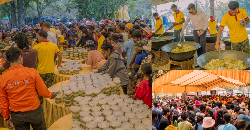 គ្មាននរណាជួយយើងដូចខ្មែរគ្នាឯងទេ! ប៊ូសស្រ្តងចិត្តល្អ ចំណាយត្រីសាច់រាប់តោន ធ្វើម្ហូបជូនបងប្អូនភៀសសឹក