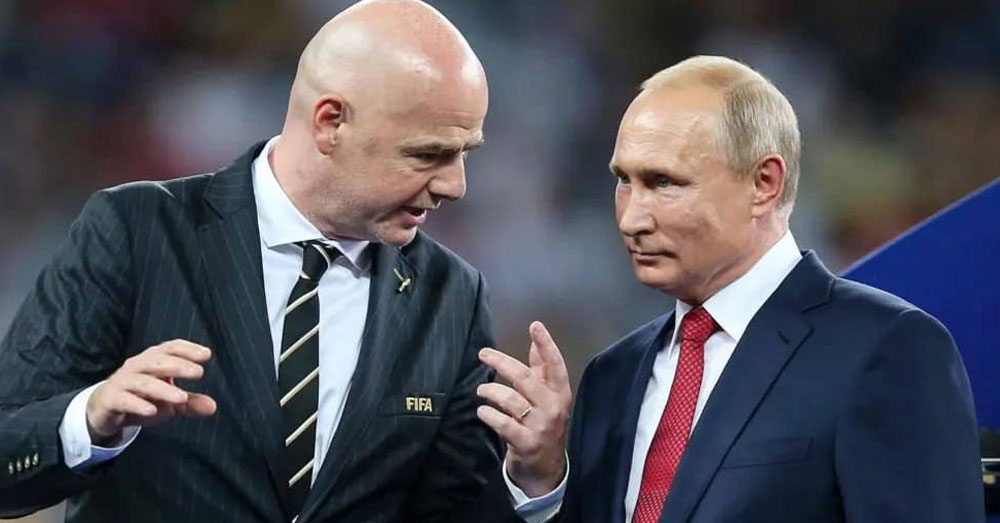 ប្រមុខ FIFA ពិចារណាដកបម្រាមពីរុស្ស៊ីវិញ ស្របពេលអ៊ុយក្រែន ចាត់ទុកថា «គ្មានទំនួលខុសត្រូវ»