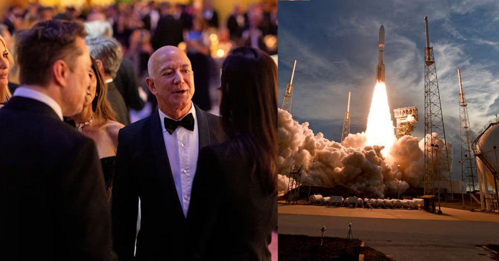 មហាសេដ្ឋីអាមេរិកប្រកួតគ្នាទៅដល់ព្រះច័ន្ទ៖ Elon Musk ជំរុញ SpaceX ខណៈ Bezos ផ្តោតលើ Blue Origin