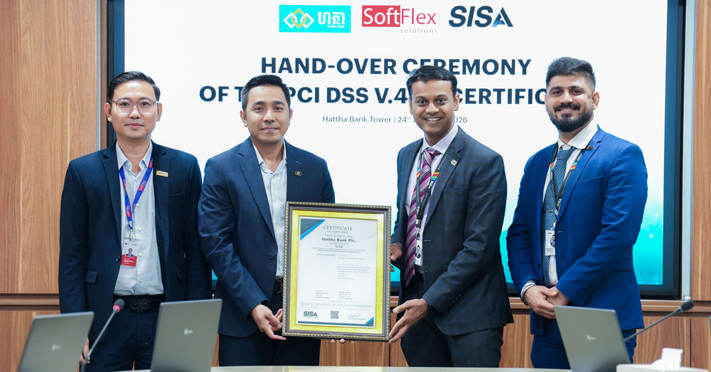 ធនាគារ «ហត្ថា» ទទួលបានវិញ្ញាបនបត្រ «PCI DSS v4.0.» ពីក្រុមហ៊ុន «SISA Information Security Pte»