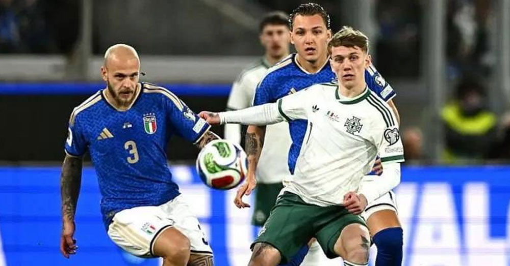 អ៉ីតាលី ទម្លាក់អៀរឡង់ខាងជើង ឡើងទៅប៉ះបូស្នី ប្រជែងកៅអី World Cup 2026 ចុងខែនេះ