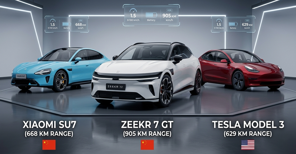 Zeekr 7 GT ស៊េរីថ្មី ជាន់ស្ទុះជាង Supercar សាកថ្មតែ ១៥នាទី ជិះជិត ១,០០០គីឡូម៉ែត្រ​! តើមានចំណុចខ្លាំងអ្វីខ្លះលើមកប្រជែង Tesla Model 3 និង Xiaomi SU7 ?