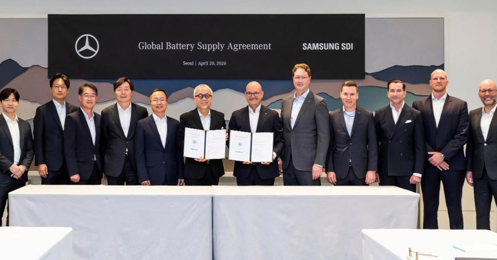 Samsung SDI ចុះកិច្ចព្រមព្រៀងផ្គត់ផ្គង់អាគុយរថយន្តអគ្គិសនីជាលើកដំបូងជាមួយ Mercedes-Benz