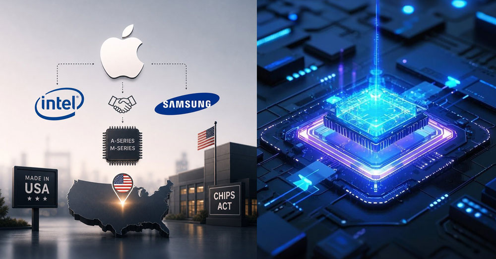 Apple រកជម្រើសថ្មី! ពិភាក្សាជាមួយ Intel និង Samsung ដើម្បីផលិតបន្ទះឈីបនៅអាមេរិក