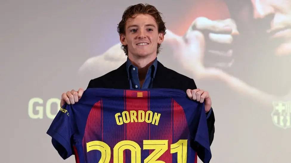 Barcelona បានបំលែងសុបិនរបស់ Gordon តាំងពីអាយុ ៣ឆ្នាំក្លាយជាការពិត តាមរយៈផ្តល់កិច្ចសន្យា ៥ឆ្នាំ