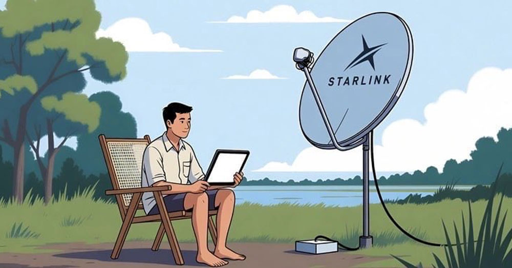 លោក Elon Musk ពង្រីកដែនផ្កាយរណប! Starlink ចាប់ផ្តើមទទួលការកុម្ម៉ង់អ៊ីនធឺណិតល្បឿនលឿនជាផ្លូវការនៅវៀតណាម