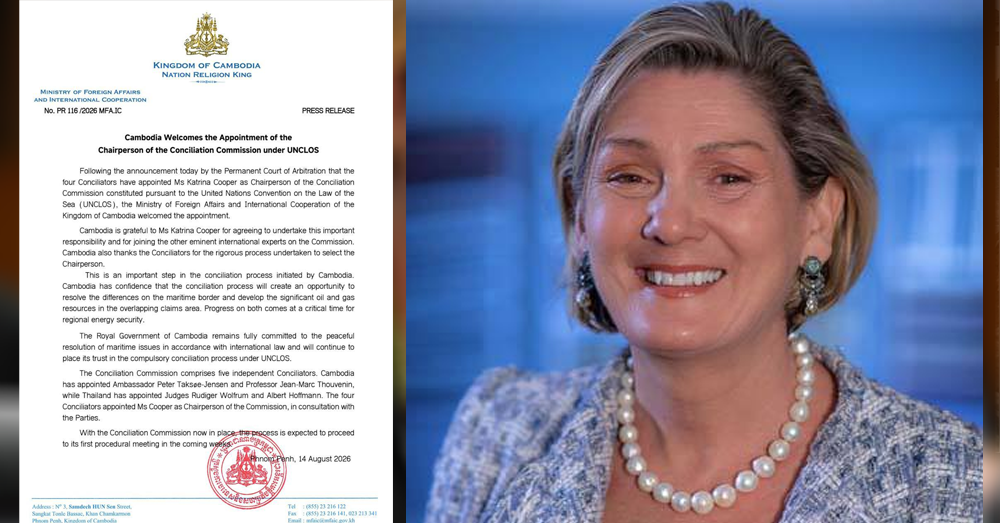 Cambodia Welcomes Appointment of Katrina Cooper as Chair of UNCLOS Conciliation Commission