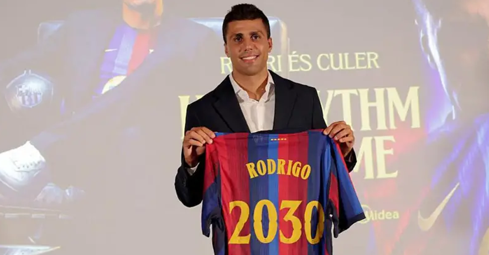 Rodri កីឡាករលេងល្អបំផុតប្រចាំ World Cup 2026 ចូលរួមជាមួយ Barcelona ក្រោយចាកចេញពីអេស្ប៉ាញ ៧ឆ្នាំ