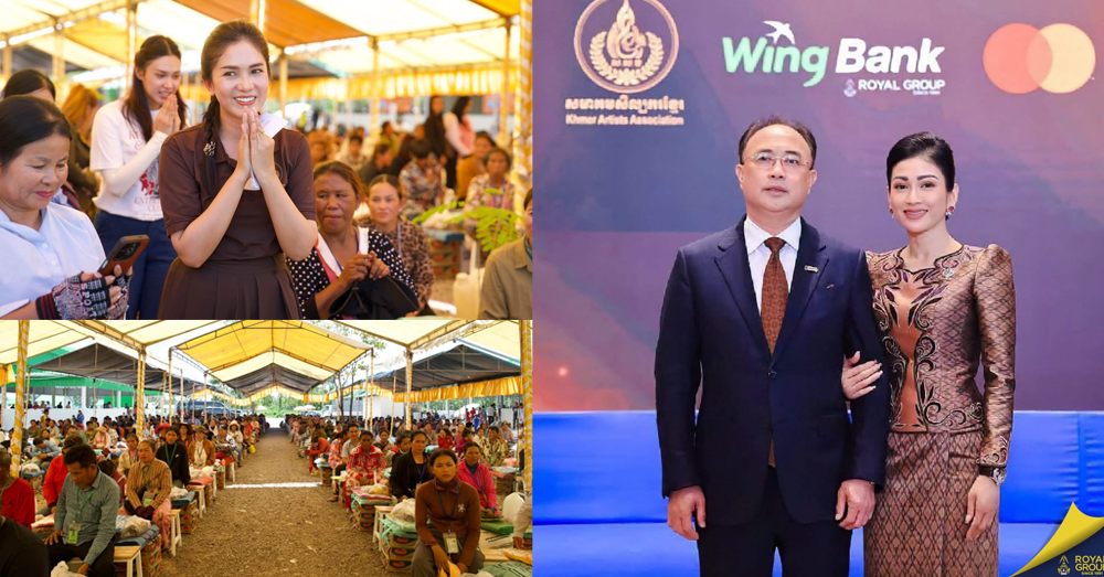 លោកជំទាវអ្នកឧកញ៉ា ម៉ៅ ចំណាន ចាត់តំណាងមូលនិធិទ្រទ្រង់ជនភៀសសឹក នាំយកគ្រឿងឧបភោគ-បរិភោគ ចែកជូនជនភៀសសឹកជាង ៦០០គ្រួសារ នៅព្រះវិហារ