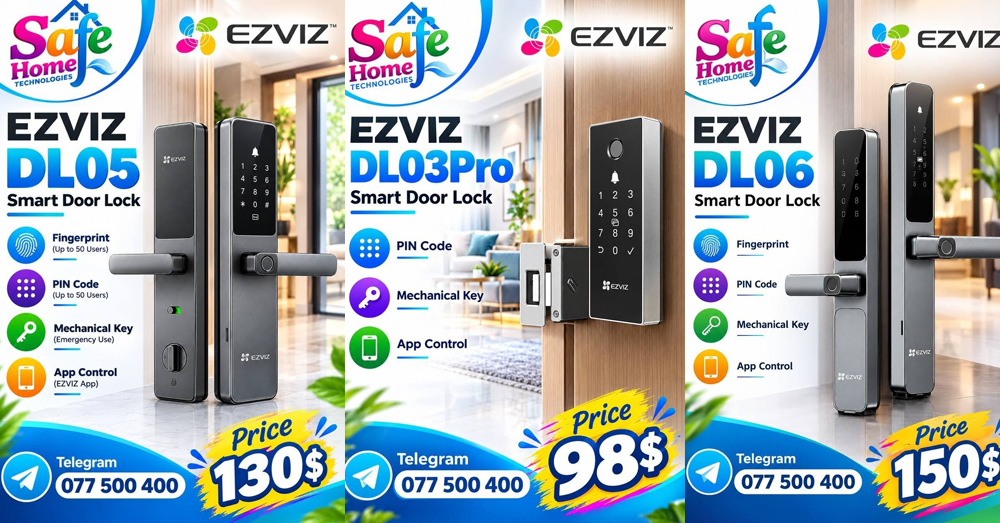 EZVIZ Smart Lock ពី Safe Home នាំមកនូវសុវត្ថិភាពលើការបើកទ្វារឆ្លាតវៃ និងភាពទំនើបសម្រាប់គេហដ្ឋាន និងការិយាល័យ