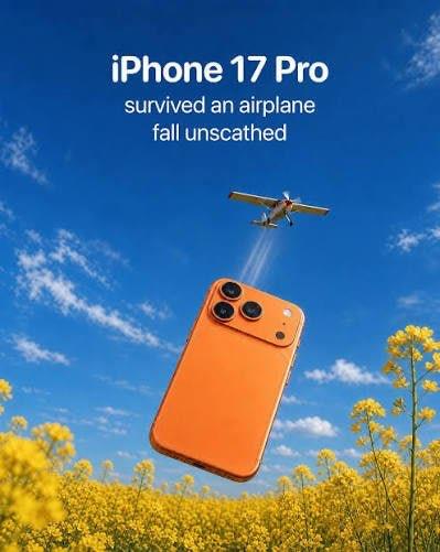 មិនគួរឱ្យជឿ! iPhone 17 Pro ធ្លាក់ពីលើយន្តហោះកម្ពស់ជាង ១គីឡូម៉ែត្រ នៅតែមិនបែក និងដំណើរការ Find My យ៉ាងរលូន