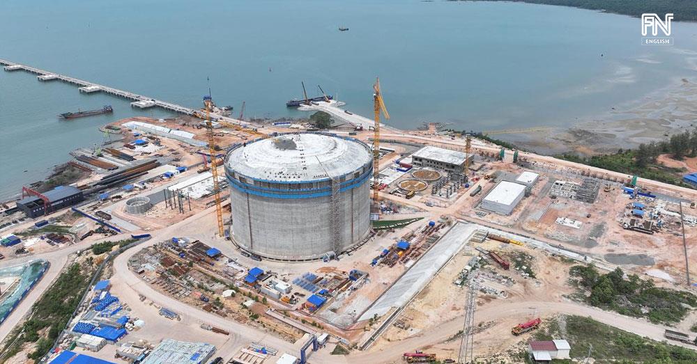 Cambodia LNG Storage Tank Project Completes Outer Tank Dome Concrete Pouring