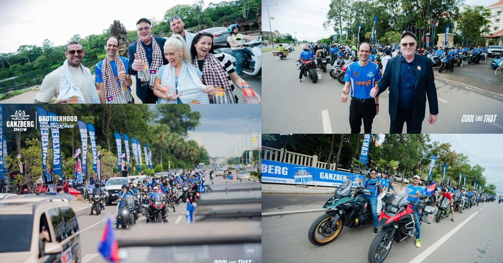មោទភាពថ្មី មហាព្រឹត្តការណ៍ការណ៍ថ្មី ក្បួនម៉ូតូធំដ៏អស្ចារ្យ!  Ganzberg នាំបរទេសទស្សនាប្រាសាទអង្គរវត្តយ៉ាងកក្រើកក្រុងសៀមរាប