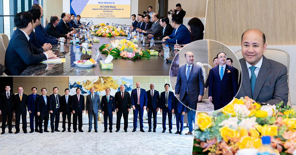 លោកឧបនាយករដ្ឋមន្ត្រី ហ៊ុន ម៉ានី ដឹកនាំប្រតិភូទស្សនកិច្ចនៅអគារធនាគារ «វីង»