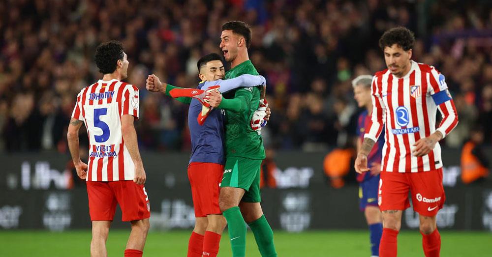 Atletico បញ្ជូនម្ចាស់ផ្ទះ Barcelona ទៅកាន់មាត់ជ្រោះ សម្រាប់ជើងទី១ នៅ Champions League