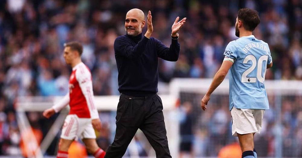 Man City បន្ថយគំលាតពី Arsenal មកនៅត្រឹម ៣ពិន្ទុវិញ ក្រោយឈ្នះក្រុមកាំភ្លើងធំ ២-១ ក្នុងសប្តាហ៍ទី៣៣