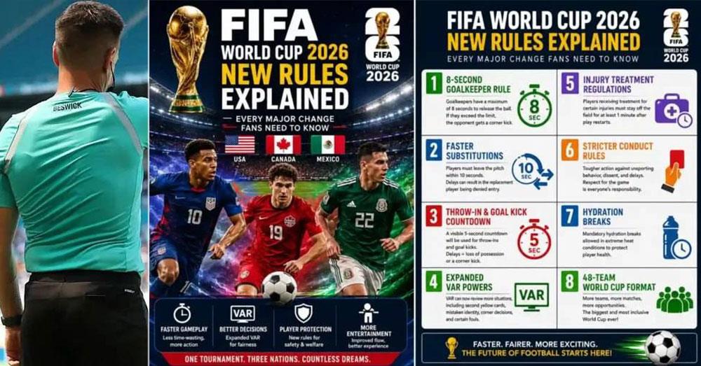 យល់ដឹងកីឡា៖ FIFA បង្កើតច្បាប់តូចៗមួយចំនួនលើទីលាន សម្រាប់ World Cup 2026