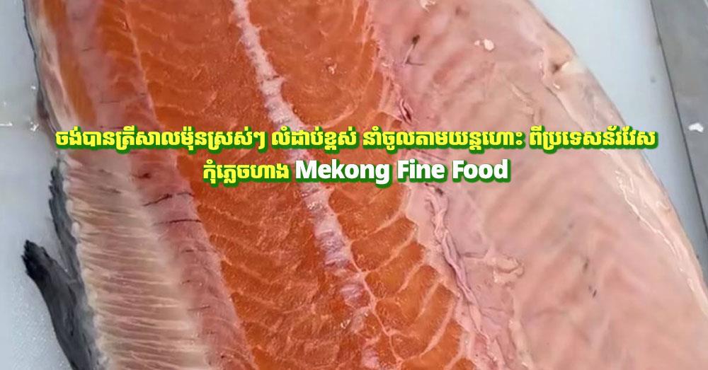 ចង់បានត្រីសាលម៉ុនស្រស់ៗ លំដាប់ខ្ពស់ នាំចូលតាមយន្តហោះ ពីប្រទេសន័រវែស កុំភ្លេចហាង Mekong Fine Food (Video inside)